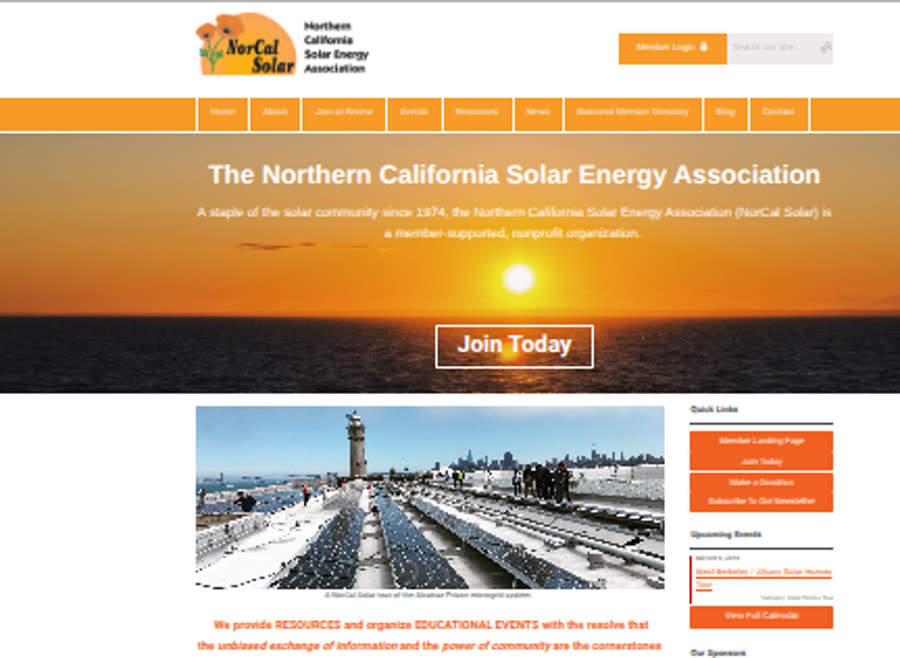 NorCal Solar site after redesign